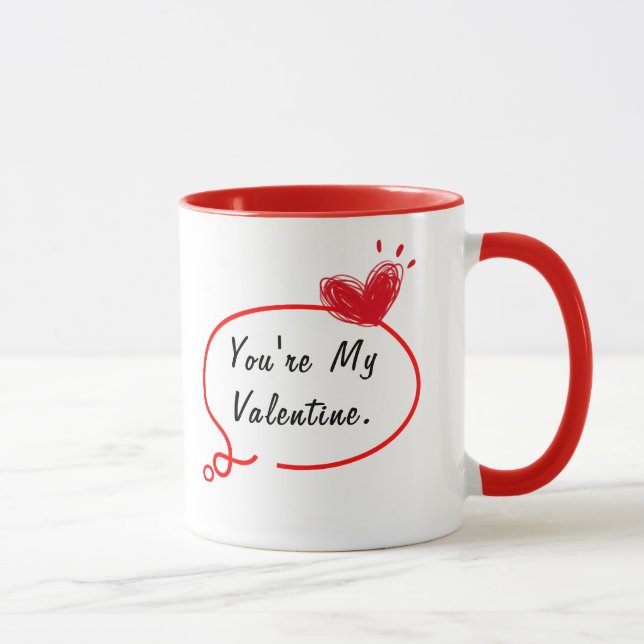 Du är min Alla Hjärtans Dag-mugg med eget namn åt  Mugg (Höger)