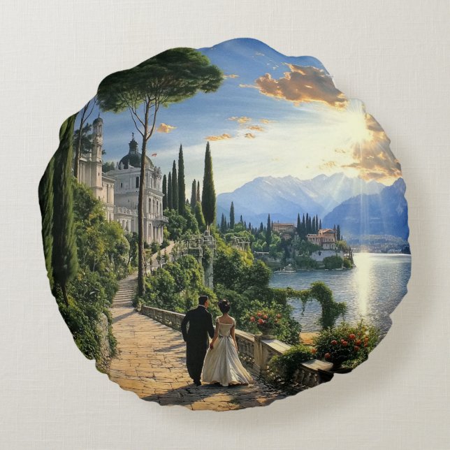 Du är min Alla hjärtans runda fyllning Rund Kudde (Baksidan)