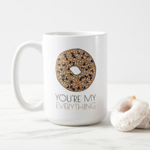 Du är min allt Bagel Breakfast Food Kärlek Kaffemugg