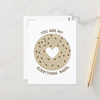 Du är min allt-bagel - Roligt Valentinskort Vykort