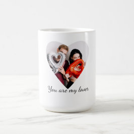 Du Är Min Älskare – Romantiskt Hjärtformad Design Kaffemugg