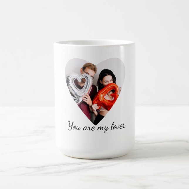 Du Är Min Älskare – Romantiskt Hjärtformad Design Kaffemugg (Center)