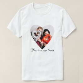 Du Är Min Älskare – Romantiskt Hjärtformad Design T Shirt