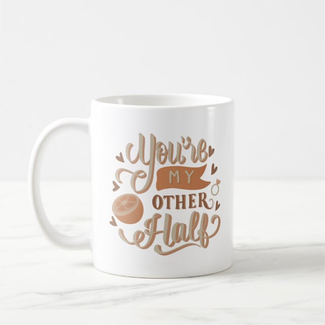 Du är min andra hälften kaffemugg (Vänster)