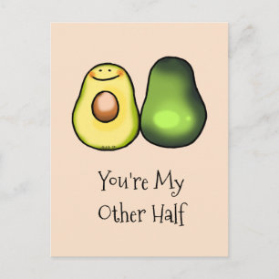 Du är min andra halva (söt avocado) vykort