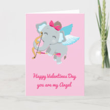 Du är min ängel Cute Elephant Valentindag