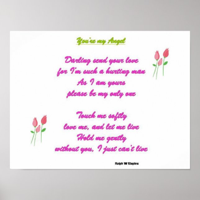 Du är min ängelromantik poster (Framsidan)