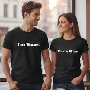 Du är Min Anpassad Text Svart Kvinnor Par T Shirt