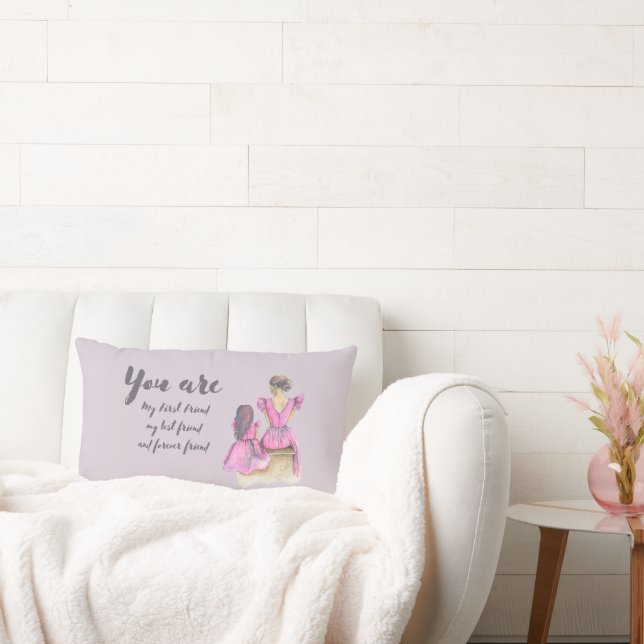 Du är min bästa vän mamma lumbarkudde (Soffa)