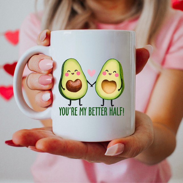 Du är min bättre, Cute Avocado Kaffemugg (Skapare uppladdad)