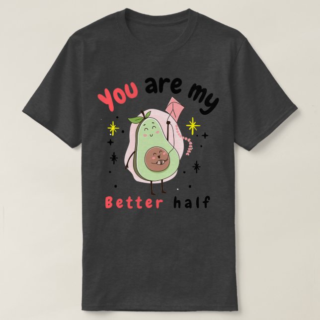 du är min bättre hälften Classic TShirt T Shirt (Design framsida)