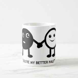 Du är min bättre halva kaffemugg