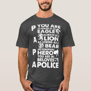Du är min besläktade polis Pappa Proud Police T Sh Shirt