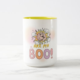 Du är min boo - Cute Ghost Hallo Två-Tonad Mugg