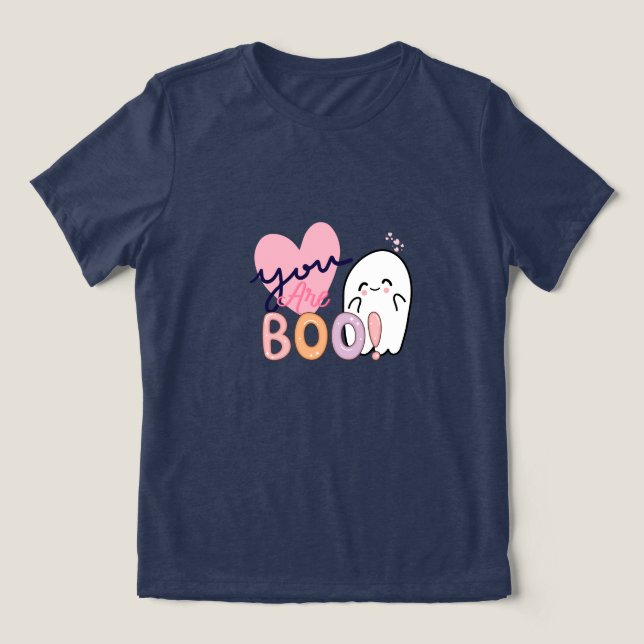 Du är min boo - Cute Ghost Halloween T-Shirt (Design Framsida)