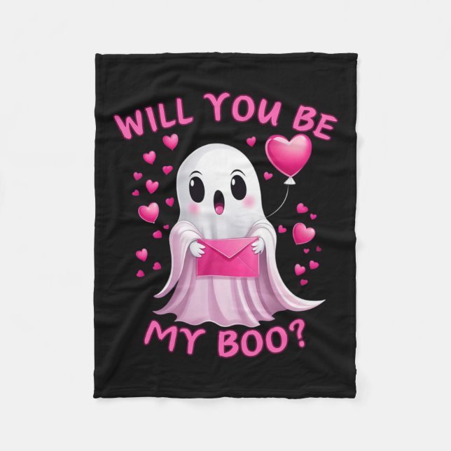 Du är min Boo Cute Ghost Halloween-talessäsong Fleecefilt (Framsidan)