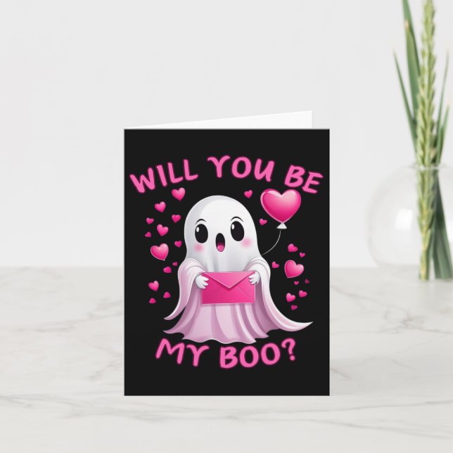 Du är min Boo Cute Ghost Halloween-talessäsong Kort (Framsida)