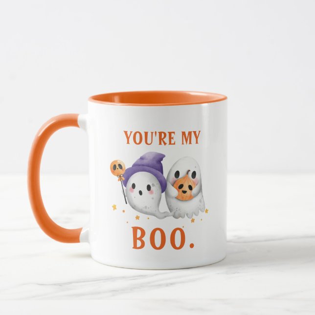 Du är min Boo Cute Ghost Happy halloween Mugg (Vänster)