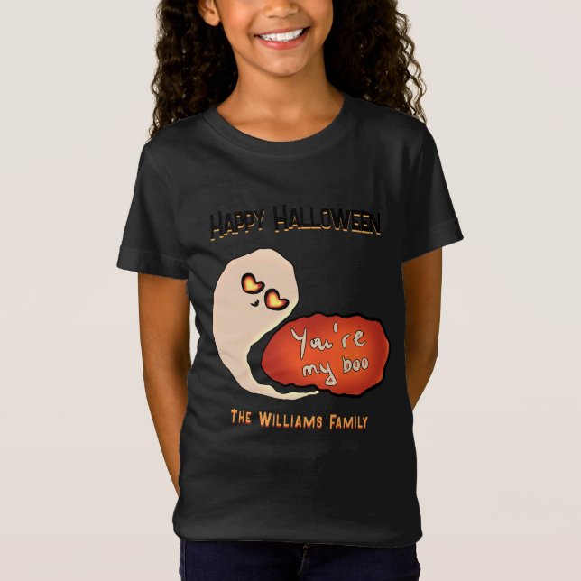 Du är min Boo | Cute Halloween-familjen T Shirt (Framsida)