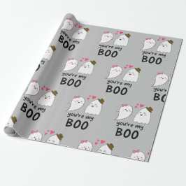 Du är min Boo Halloween Ghost Kawaii Cute Presentpapper
