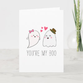 Du är min Boo Halloween Kawaii Ghost Cute Kort
