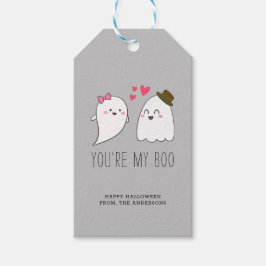 Du är min Boo Halloween Kawaii Ghost Cute Simple Presentetikett