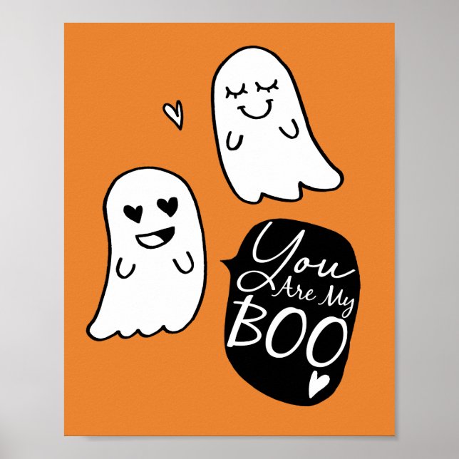Du är min BOO Halloween Spöken Poster (Framsidan)