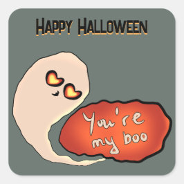 Du är min Boo | Söt Halloween Fyrkantigt Klistermärke