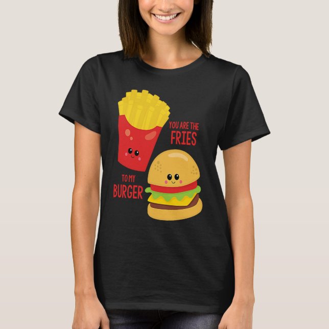 Du är min burger bästa vän Valenti T Shirt (Framsida)