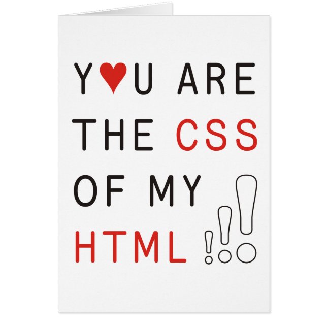 Du Är Min CSS Hälsningskort (Framsidan)