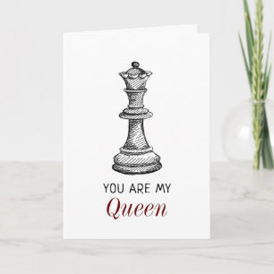 Du är min drottning Chess Maka Girlvänsdag Kort
