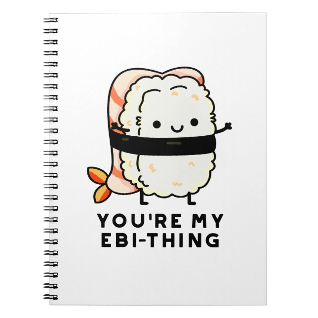 Du Är Min Ebi-Sak Rolig Sushi Puns Anteckningsbok (Framsidan)