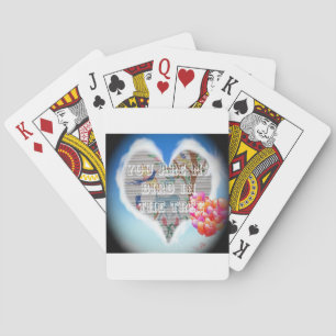 Du är min fågel i Träd: Hjärtfilt design Kortlek