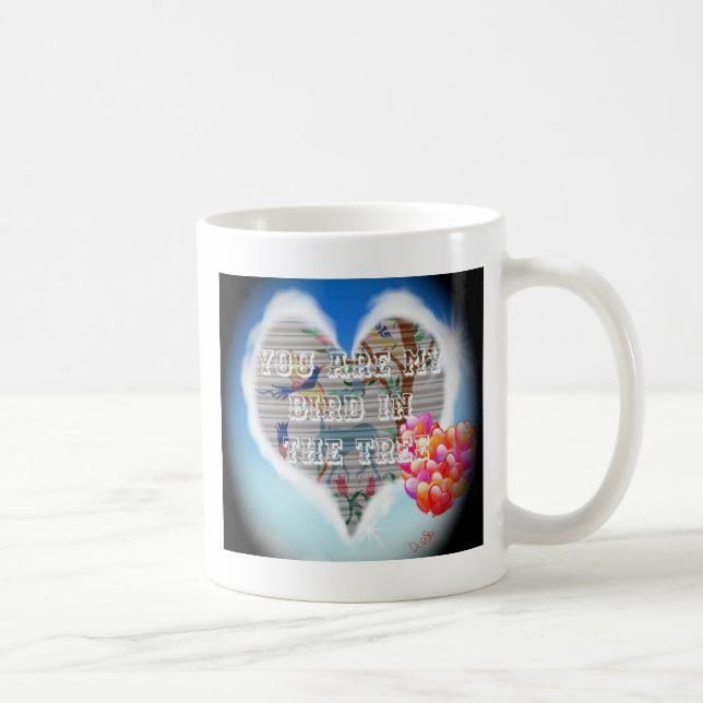 Du är min fågel i träd.png kaffemugg (Höger)