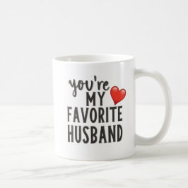 Du är min favorit make, Lusnycitat Kaffemugg