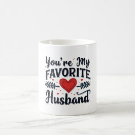 Du är min favorit make, Lusnycitat Kaffemugg