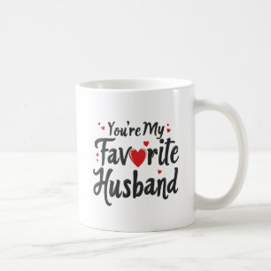 Du är min favorit make, Lusnycitat Kaffemugg