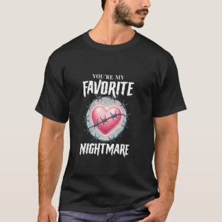 Du är min favorit mardröms gotiska valentin presen t shirt