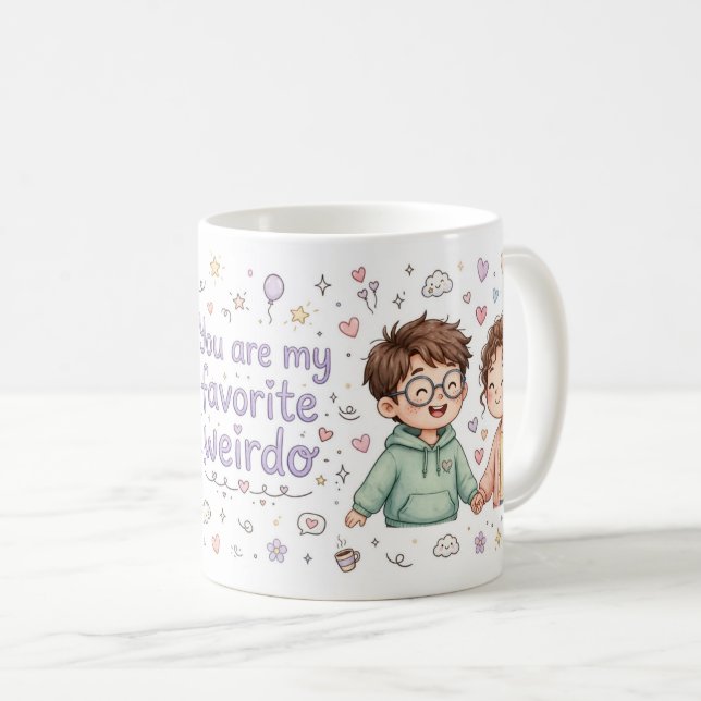 Du Är Min Favoritkonstig Mug Kaffemugg (Framsida höger)