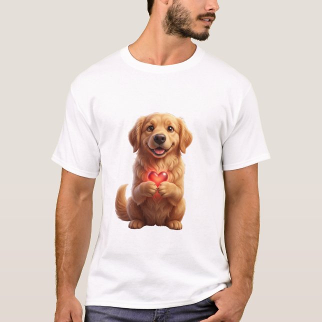 Du Är Min Favoritmänniska Guldretriever T-Shirt (Framsida)