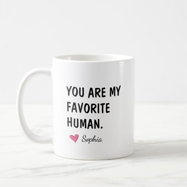 Du Är Min Favoritmänniska Personlig Morpresent Kaffemugg (Vänster)