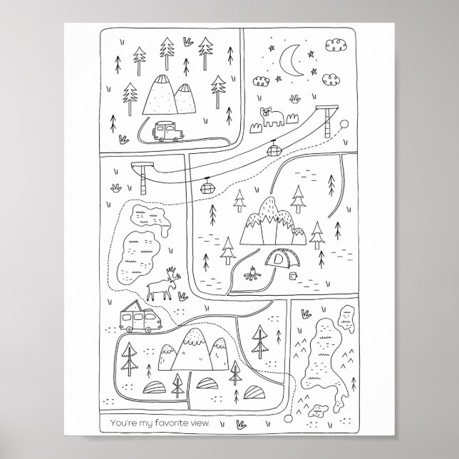 Du är min favoritvyinspiration poster (Framsidan)