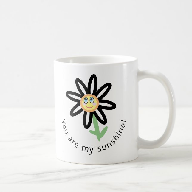 Du är min för daisyblomman för solskenet gulliga kaffemugg (Höger)