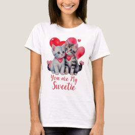 Du är min gosse, Cute Cat Valentines day T Shirt