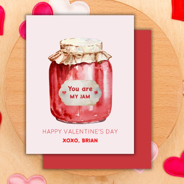 Du Är Min Grej Glad Klassrum Valentine's Rosa Anteckningskort (Skapare uppladdad)