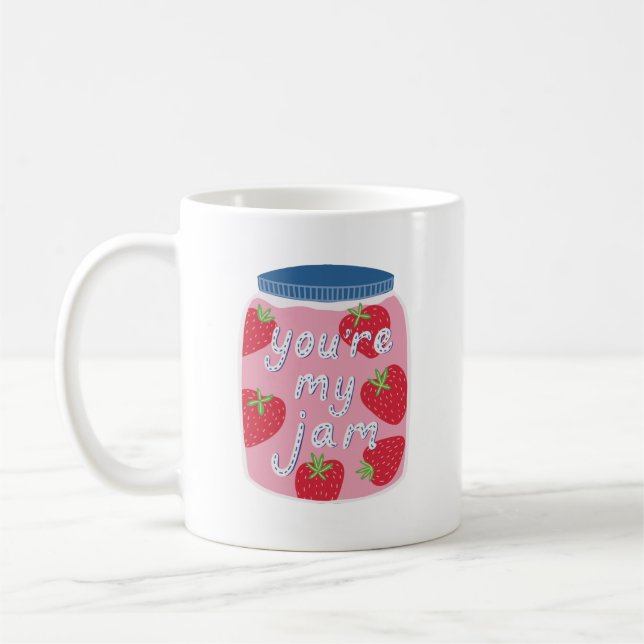 Du Är Min Grej Typografi Kärlekskvot Kaffemugg (Vänster)