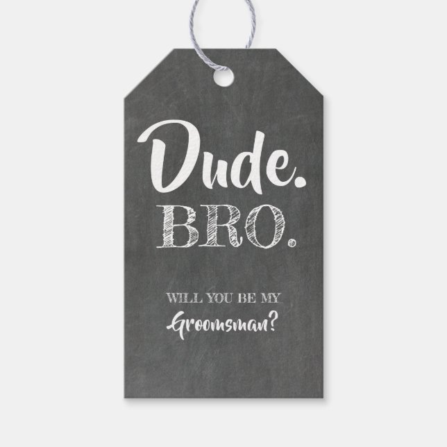 Du är min Groomsman Presentetikett (Framsidan)