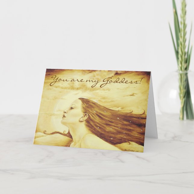 Du är min gudinna! kort (Framsida)