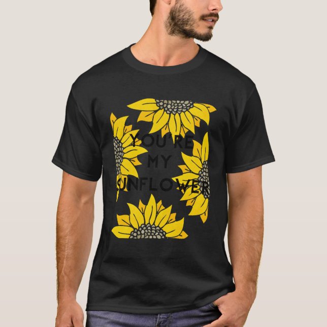 Du är min Gult Flower T Shirt (Framsida)