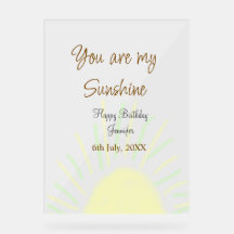 Du är min gult för solskensfärgad pastellfödelseda